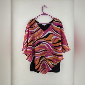 Gloria Lance Multicolor Women's Poncho Top